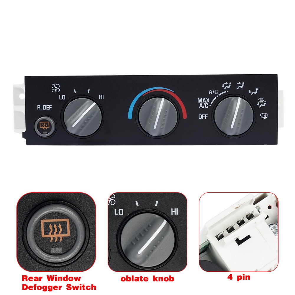 98-07 Express Savana 1500 2500 3500 A/C Climate Control Unit with Rear Defrost Function