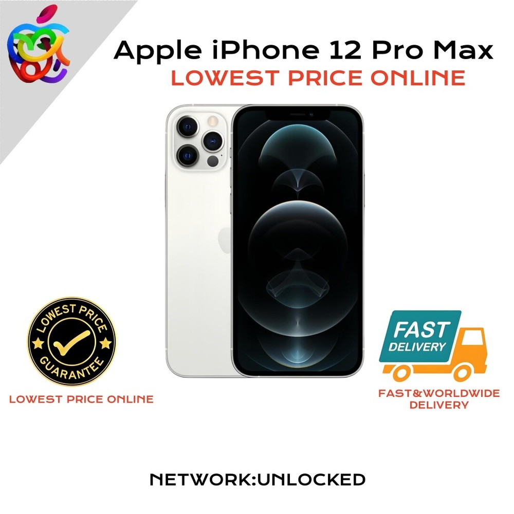 【Big Sale】Apple iPhone 12 Pro Max-128 GB-All Colors Unlocked Smartphone-Good %7g