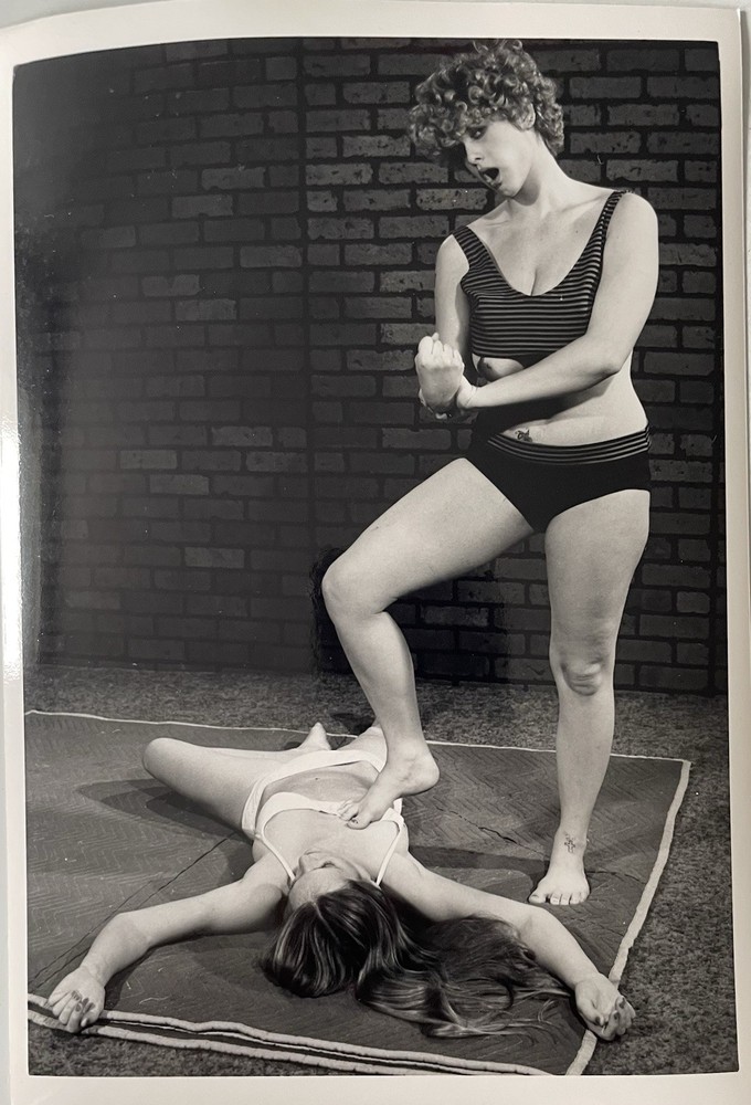 Triumph Studios Vintage Photo Female Wrestling Sexy Women Catfight Bikini 5x7