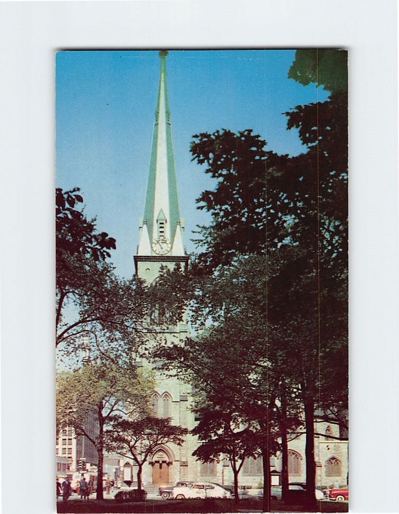 Postcard Central Methodist Church Woodward Avenue Detroit Michigan USA