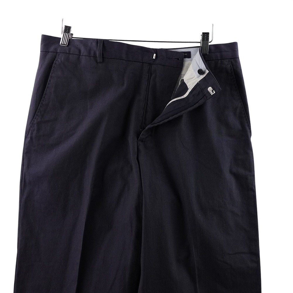 Banana Republic Mens Dress Chino Pants Navy Blue Pleated Front Size 36x30