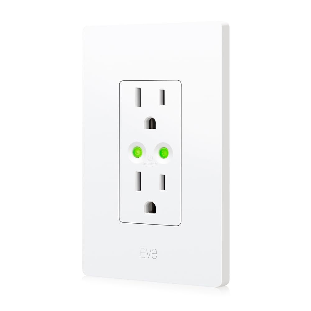 Eve Energy Outlet (Matter) – Smart Outlet & Power Meter, App & Voice Control,...