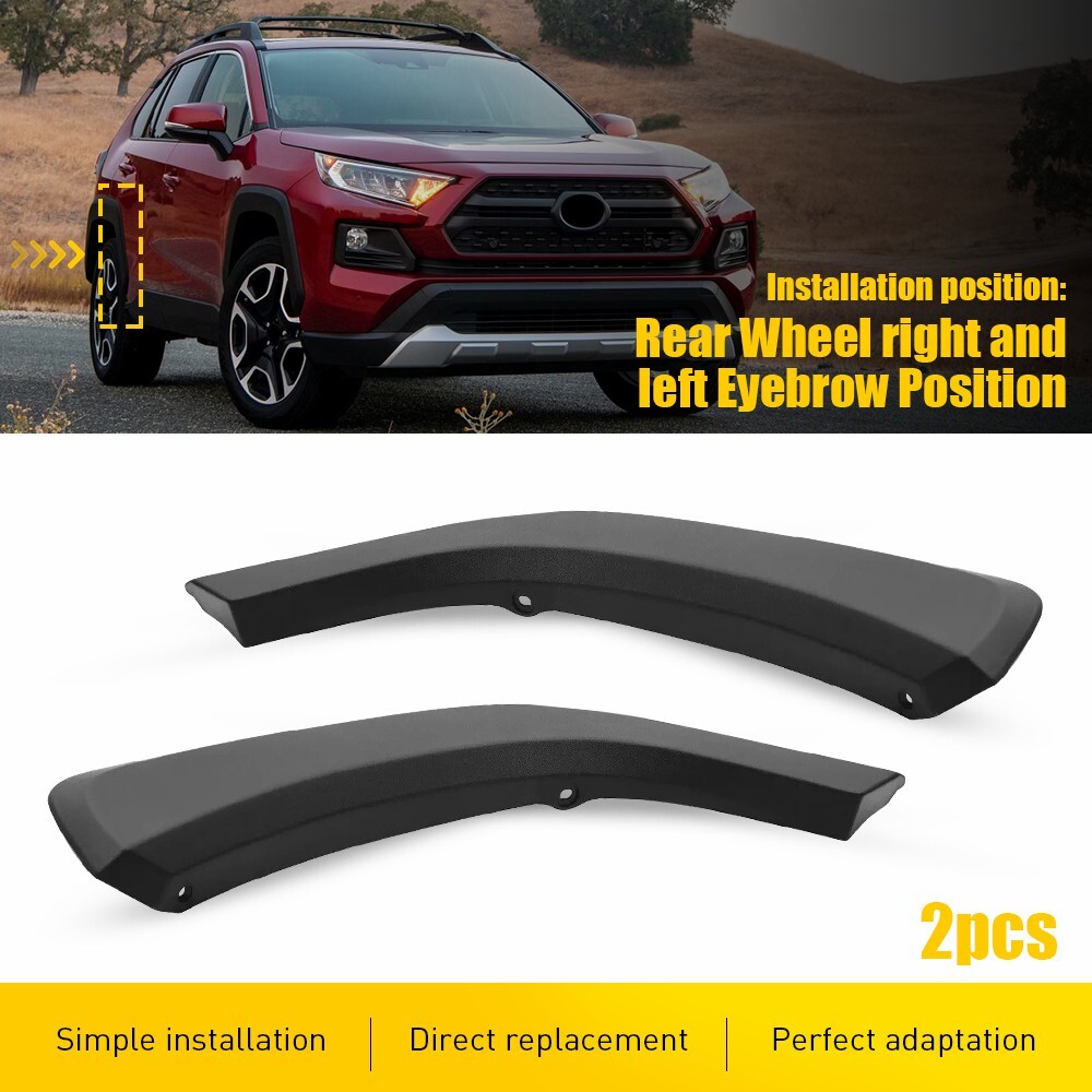 Fits 2019-2024 Toyota Rav4 Rear Door Flare Arch Trim Molding Left & Right Side I
