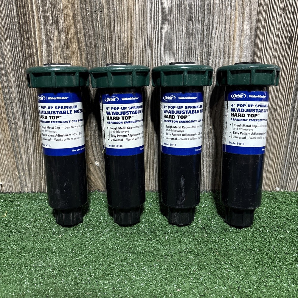 4-in Orbit pop-up Hard Top Sprinkler Head # 54118, Lot of 4 NEW