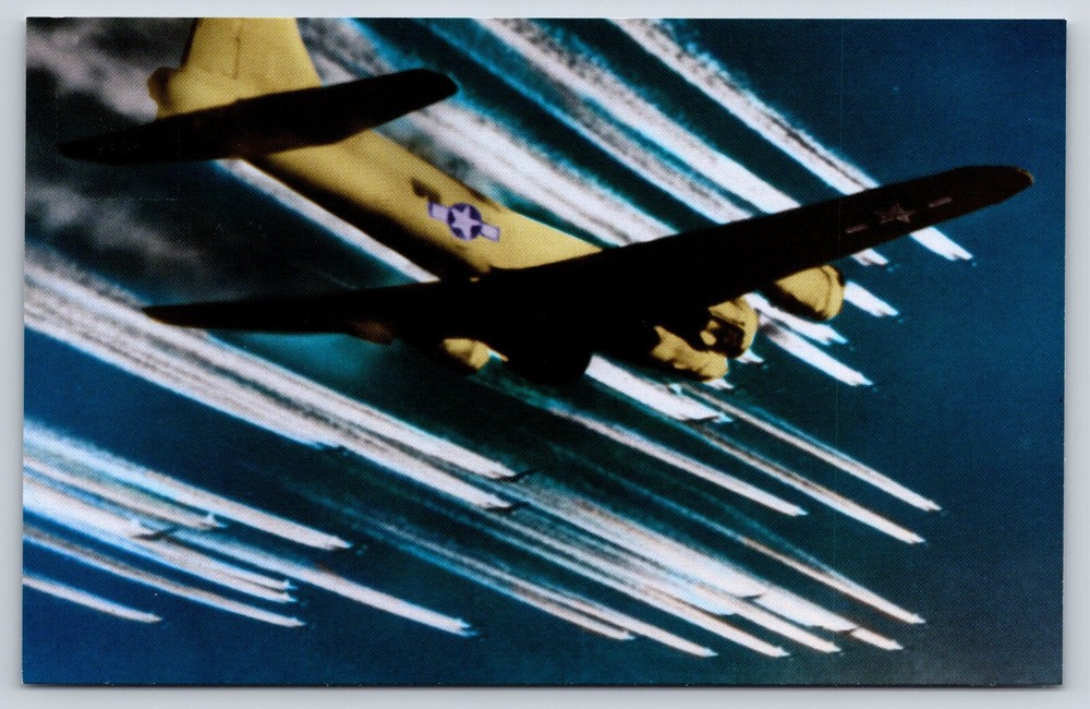 Brunswick Germany WW2 Vast Air Raids American Plane Aircraft Aviation Postcard