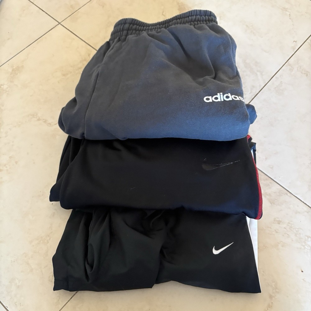 Adidas Nike Lot Of 3 Track Pants Mens Size L/XL Sweatpants Joggers