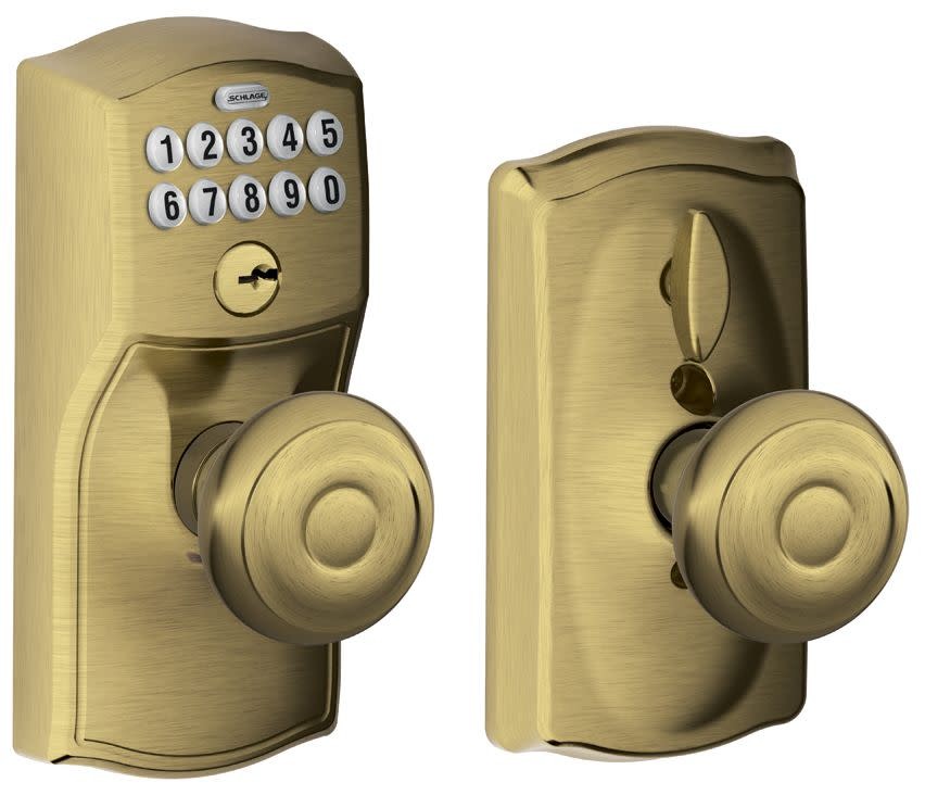 Schlage FE595-CAM-GEO Camelot Keyless Entry Deadbolt with Keypad  
