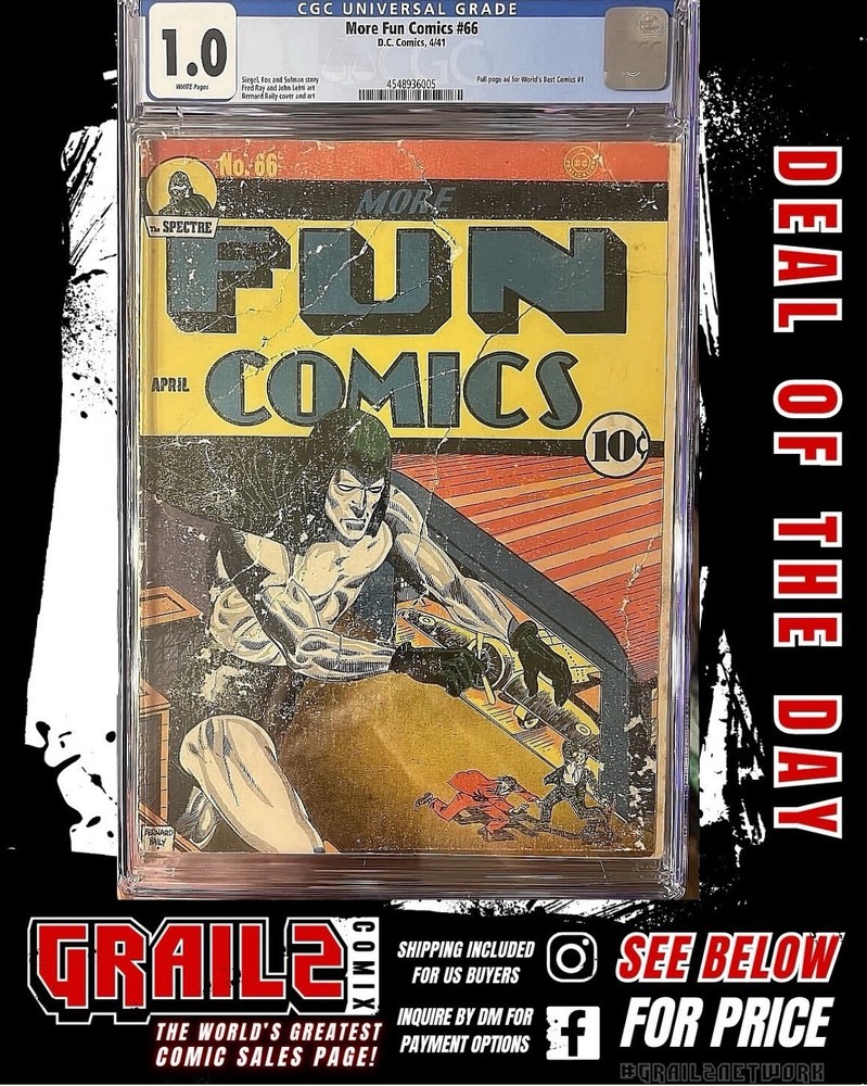 More Fun Comics #66 (DC Comics April 1941) CGC 1.0 WHITE PAGES