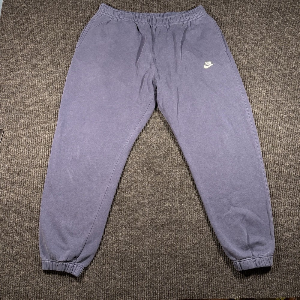 Nike Pull On Joggers Sweatpants Men XL Navy Blue Embroidered Logo BV2737-410