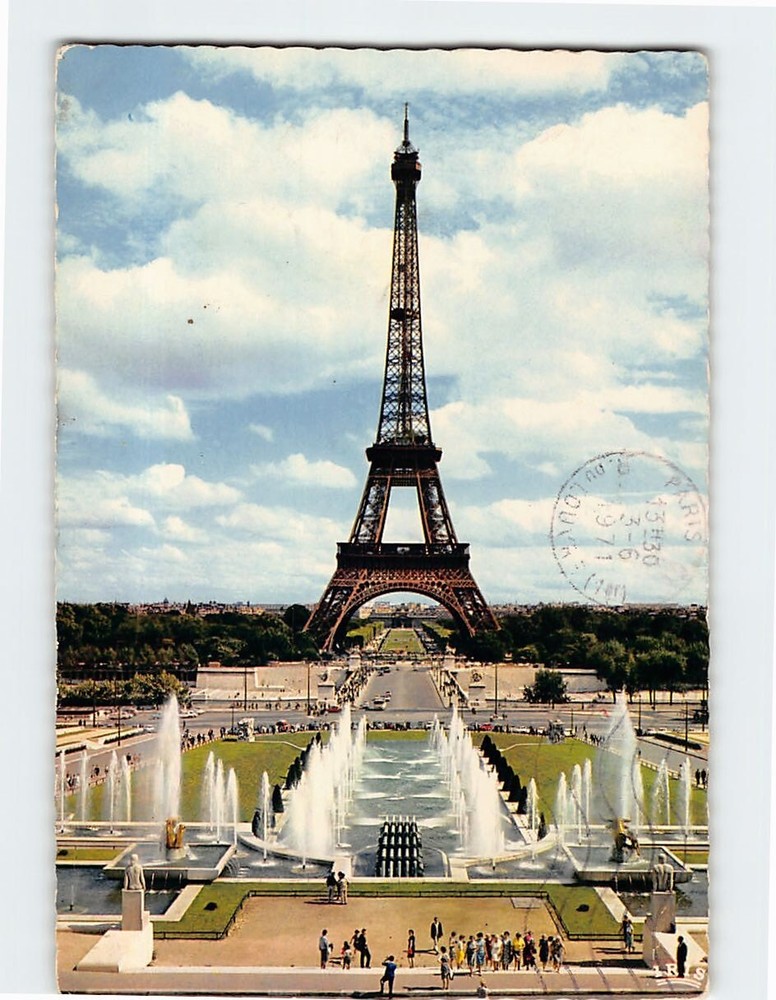 Postcard The Eiffel Tower Paris France
