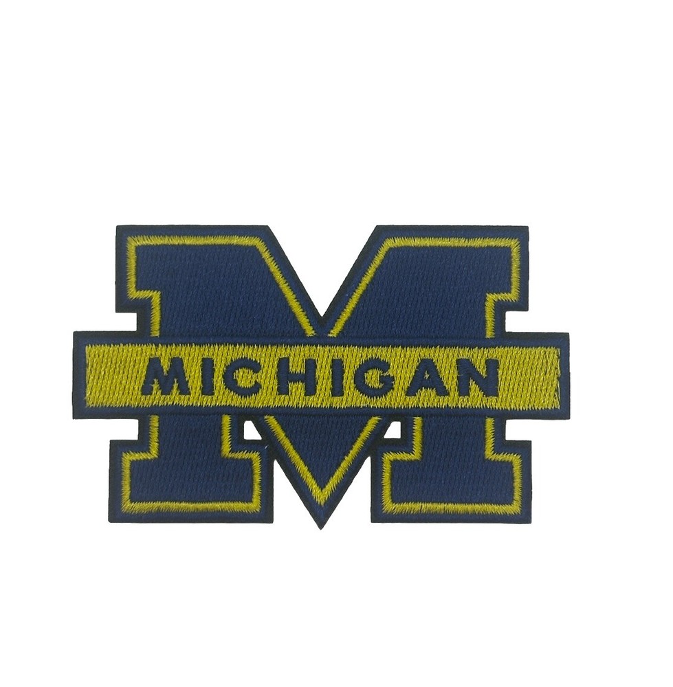 Michigan Wolverines Patch 3.5” X 2.25” Iron On Embroidered