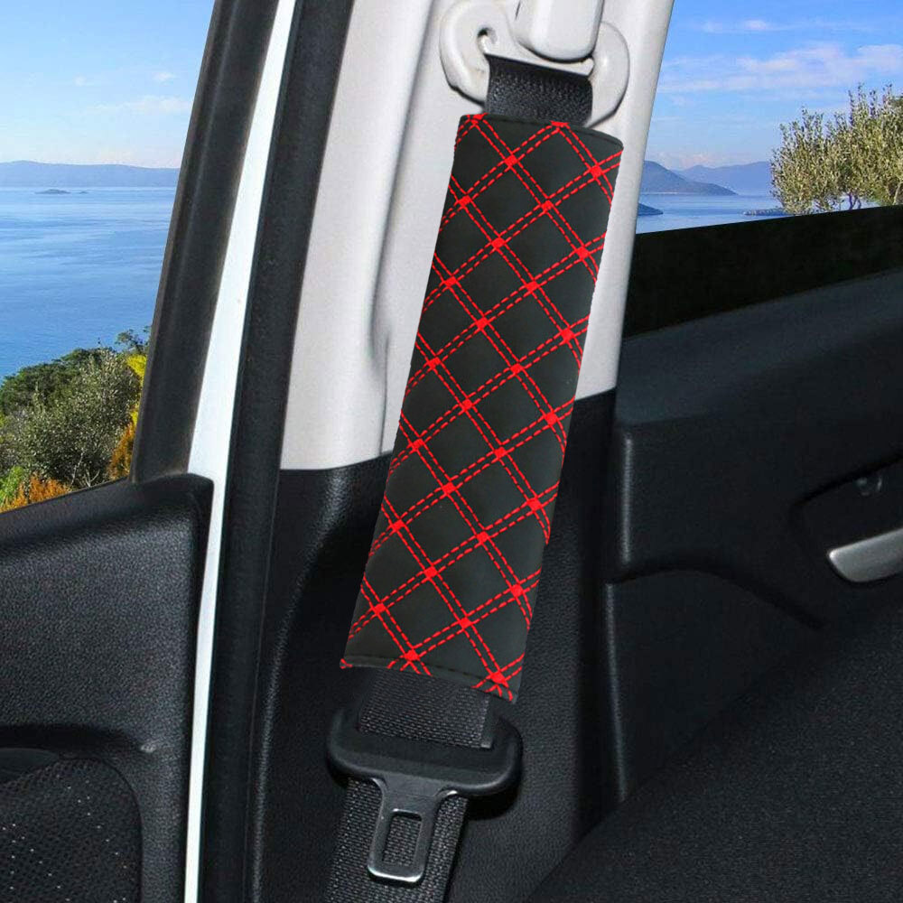 2pcs Universal PU Seat Belt Cover Shoulder Pad Strap Protector Car Accessories