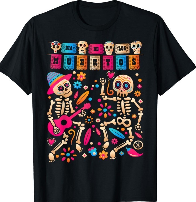 new,, Dia De los Muertos Day of the Dead Mexican Skeleton Unisex T-Shirt