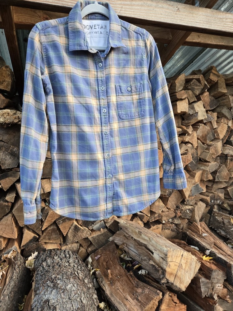 Dovetail Workwear Givens Shirt Top Button Down Plaid Women's Medium