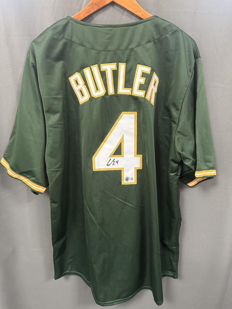 Lawrence Butler Signed Athletics A's Baseball Jersey AUTO BAS Beckett Sz XLPROBSTEIN is actively accepting consignments !!