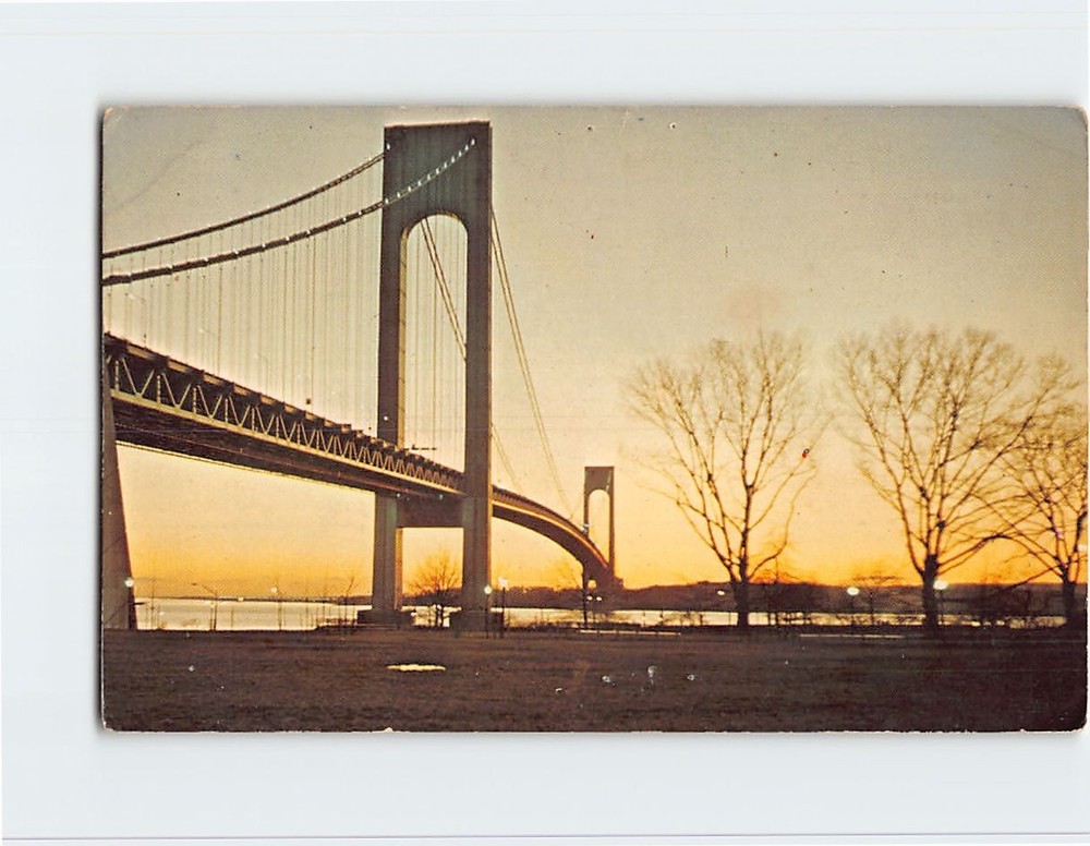 Postcard Verrazano-Narrows Bridge NYC New York City USA North America