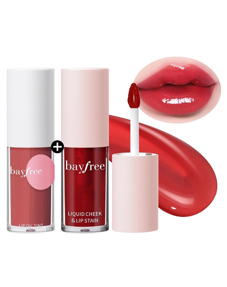 Korean Tinted Lip Oil & Stain Set – Smudge-Proof 2-in-1 Longwear Makeup