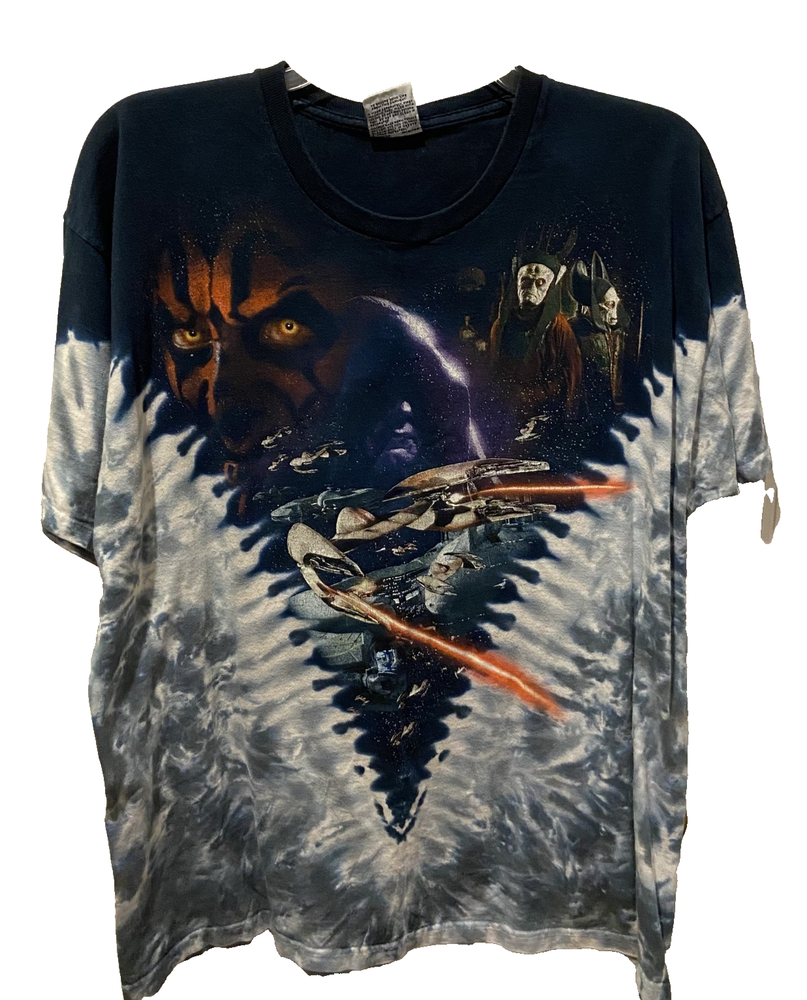 Liquid Blue Star Wars Episode I Tie Dye Tee Mens XL Darth Maul Podracer Vintage