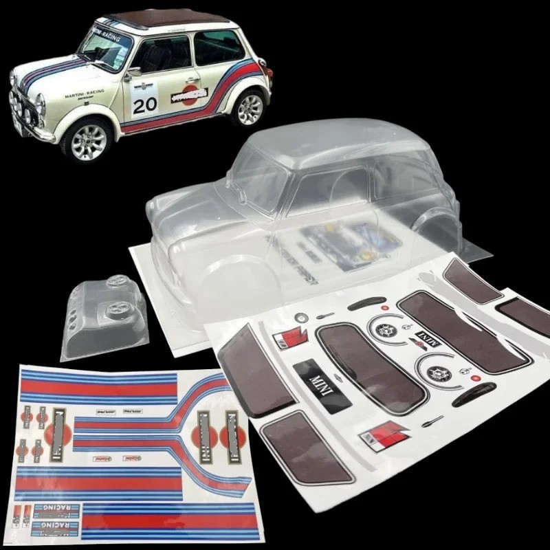 1/10 Mini RC Car Shell PVC Body 210mm Wheelbase 165mm Width Transparent