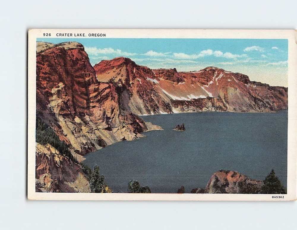 Postcard Crater Lake National Park Oregon USA