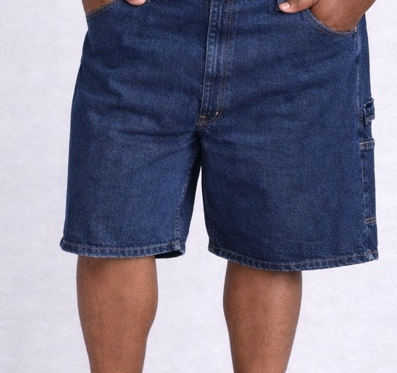 Wrangler Denim Carpenter Shorts Mens Size 46 Blue Work Utility Hammer Loop