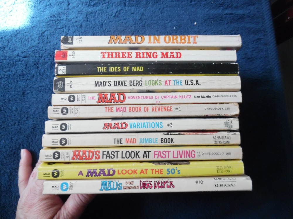 Lot of 11 MAD books by Stan Hart, Don Martin, Dave Berg  and more