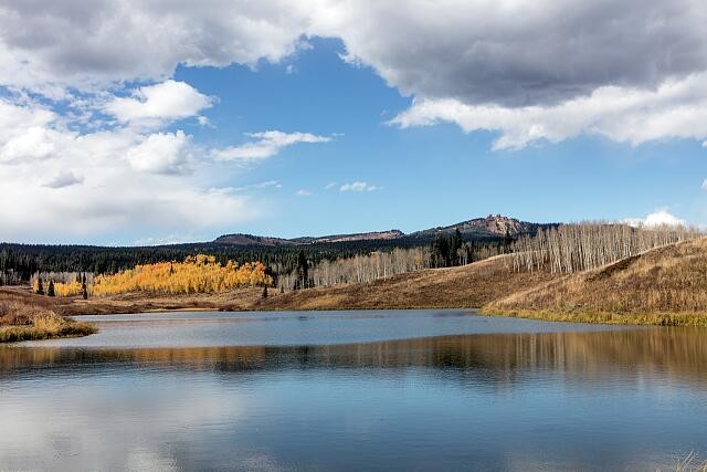 Muddy Pass Lake Steamboat Springs Colorado 2015 Lake Landscape Fall Colors