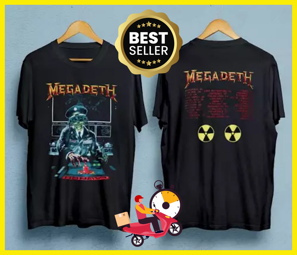 1990 Megadeth Rust in Peace Tour Black Double-Sided Vintage Tee