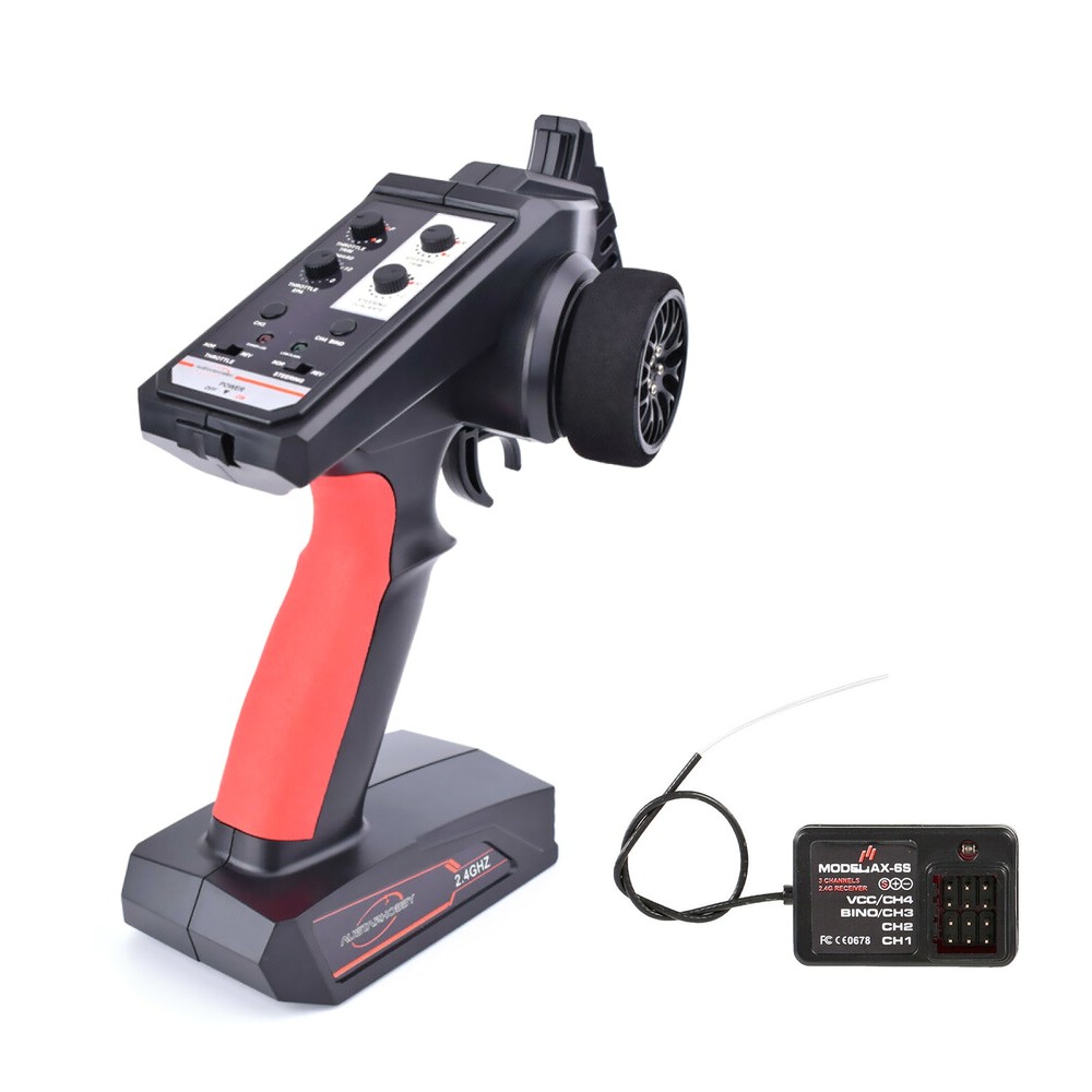 2.4-2.48GHz 4CH RC Car Boat Remote Control Transmitter Receiver with LED Indicator