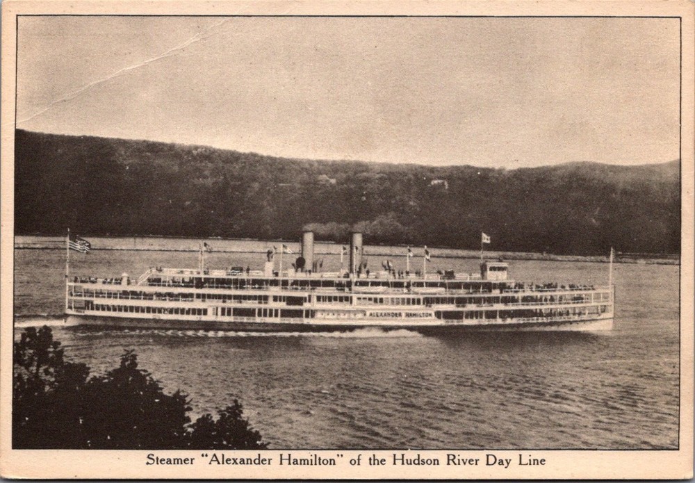 Steamer Alexander Hamilton Hudson River Day Line Postcard RPPC Style