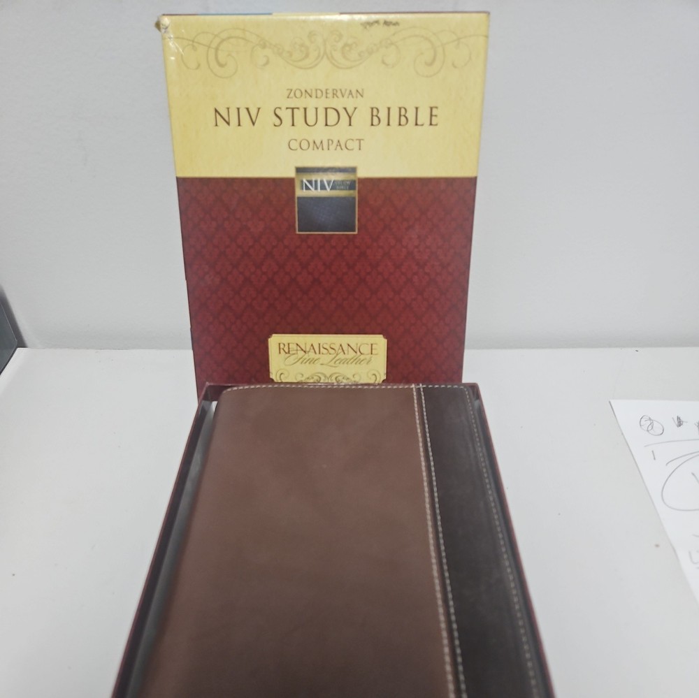 NIV Study Bible by Zondervan Staff (2008, Leather)