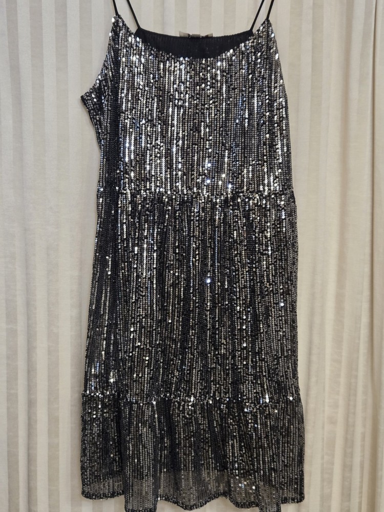 Womens Umgee USA Holiday Club Dress Size 2XL  Sequined With Blk Slip Attached
