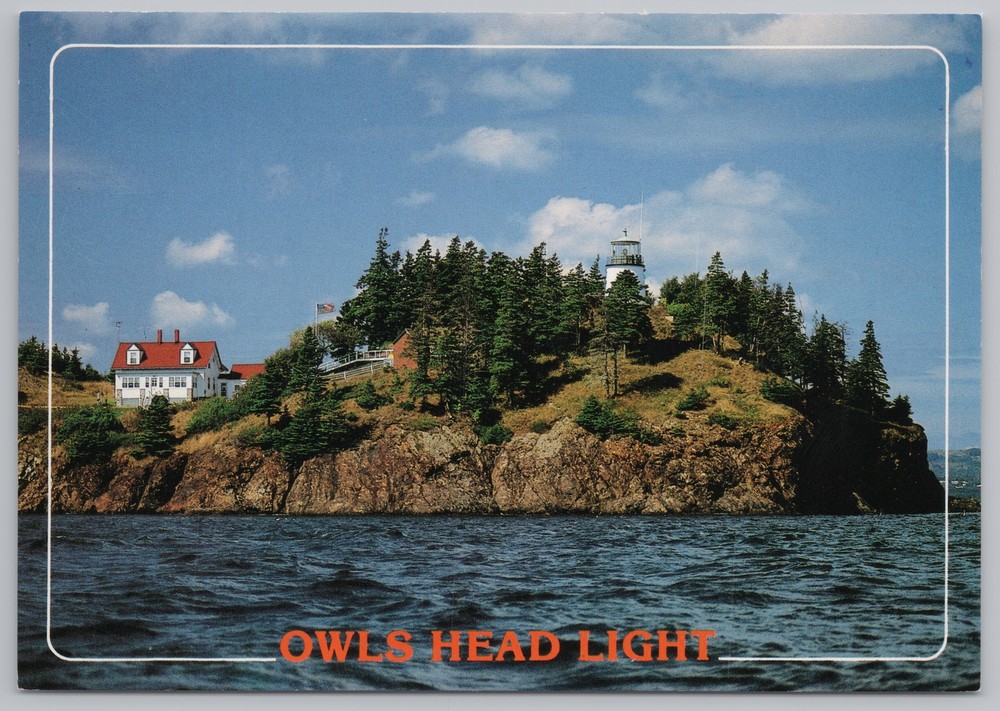 Lighthouse~Owls Head Light Penobscot Bay~Continental Postcard