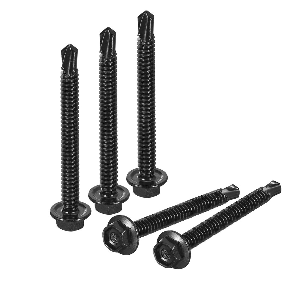 30Pcs #12 x 1-3/4 Inch Hex Washer Head Self-Drilling Metal Screws for Sheet Metal