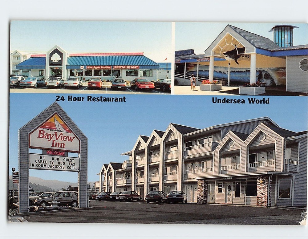 Postcard Bayview Inn Crescent City California USA