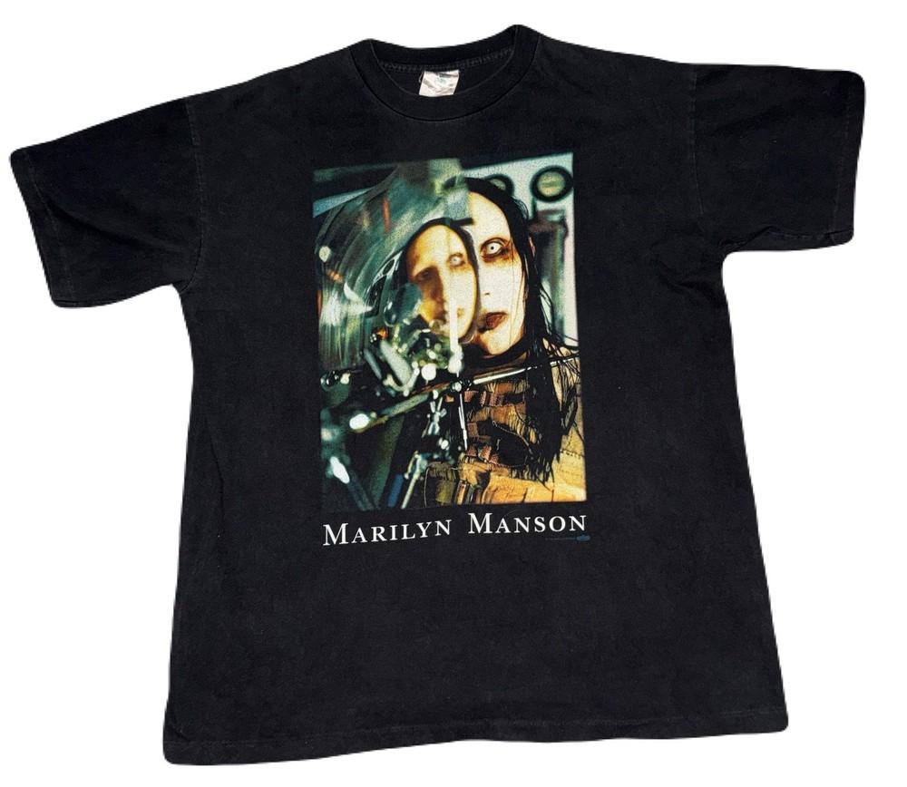 Rare Vintage 90s Marilyn Manson Beautiful People Metal Rock Grunge Tour Shirt XL