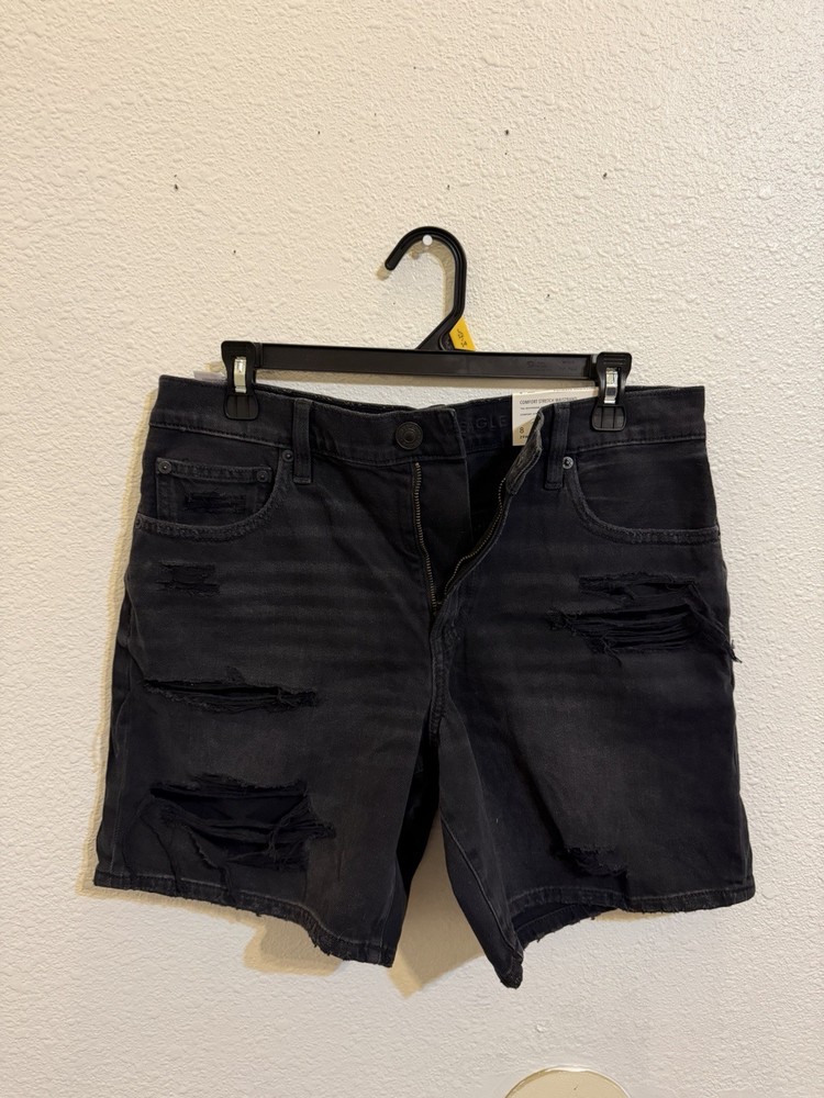 american eagle distressed shorts 90s Boyfriend Bermuda Comfort Stretch Sz 8 New