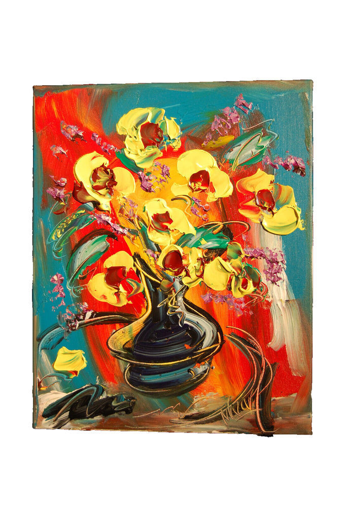 NICE FLOWERS  by Kazav Giclee  Painting Stretched Canvas Sftru