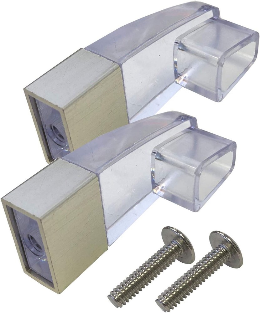Clear Acrylic Towel Bar Brackets with Brushed Nickel Sleeve