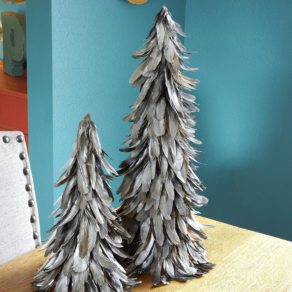 Gilded Rustic Feather Christmas Tree - 24