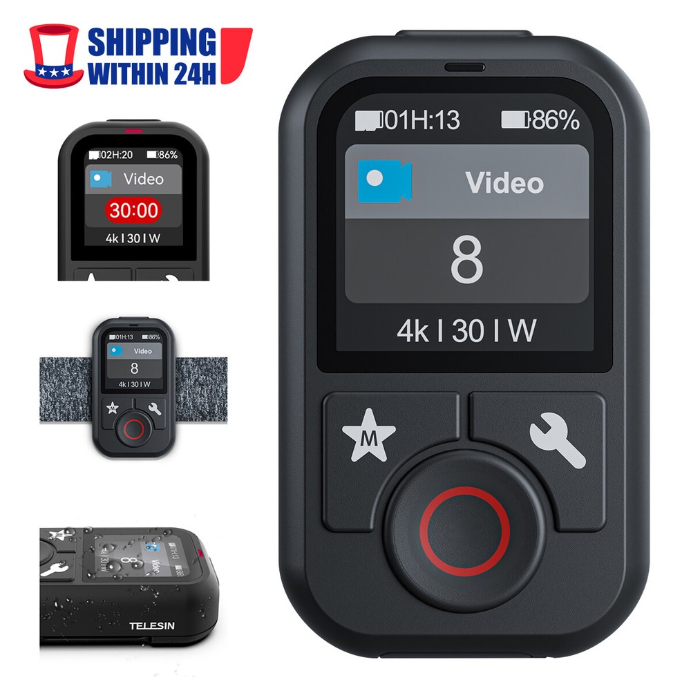 Bluetooth Wireless Remote Controller For GoPro Hero 13 12/11/10/9 Max Camera 60M