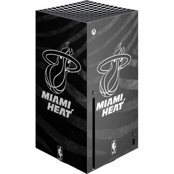 NBA Miami Heat Xbox Series X Console Skin - Miami Heat Black Animal Print