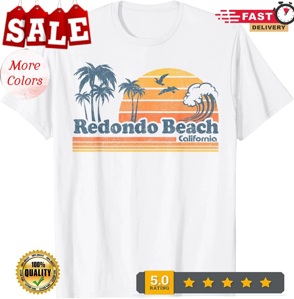 Redondo Beach California Vacation Cute Vintage Cali Retro T-Shirt