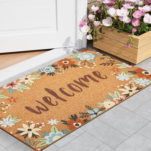Artificial Coir Welcome Doormat for Outdoor Use and Outside Entryways