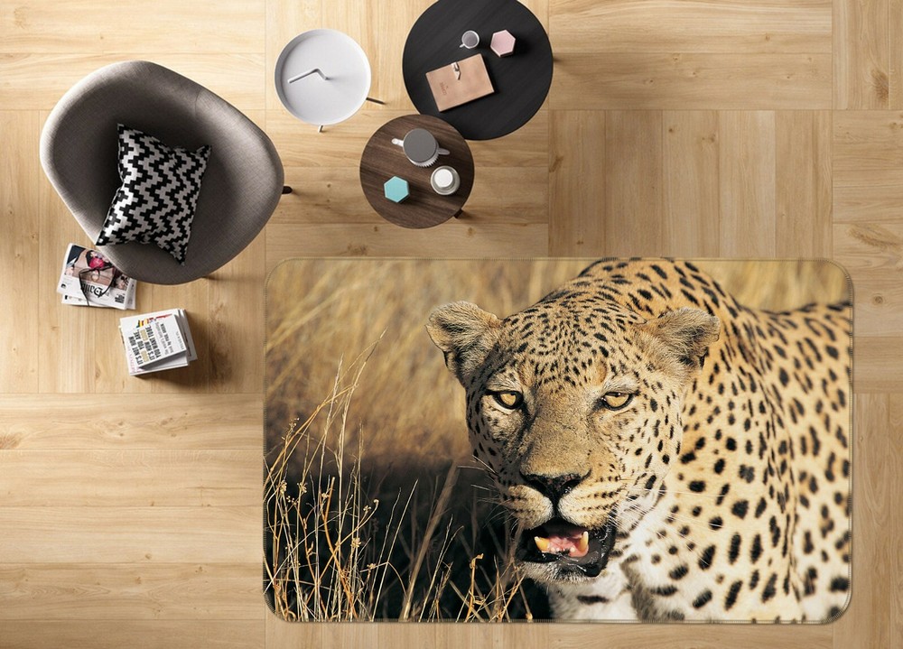 3D Prairie Leopard O701 Animal Print Non-Slip Rug Mat Elegant Photo Carpet