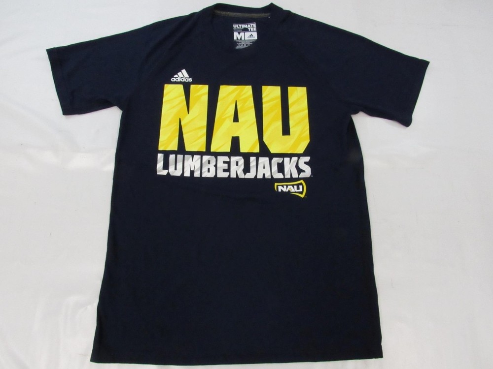 New Northern Arizona University Lumberjacks Mens Sizes M-2XL Blue Adidas Shirt