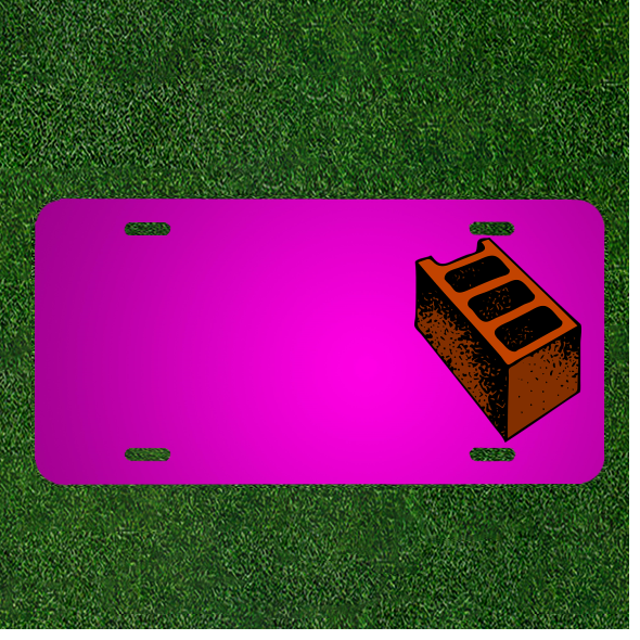 Custom Personalized Car License Plate With Add Names To Block Building