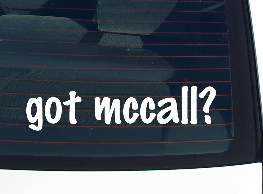 McCall Family Name Funny Car Decal Bumper Sticker Vinyl Window Pride