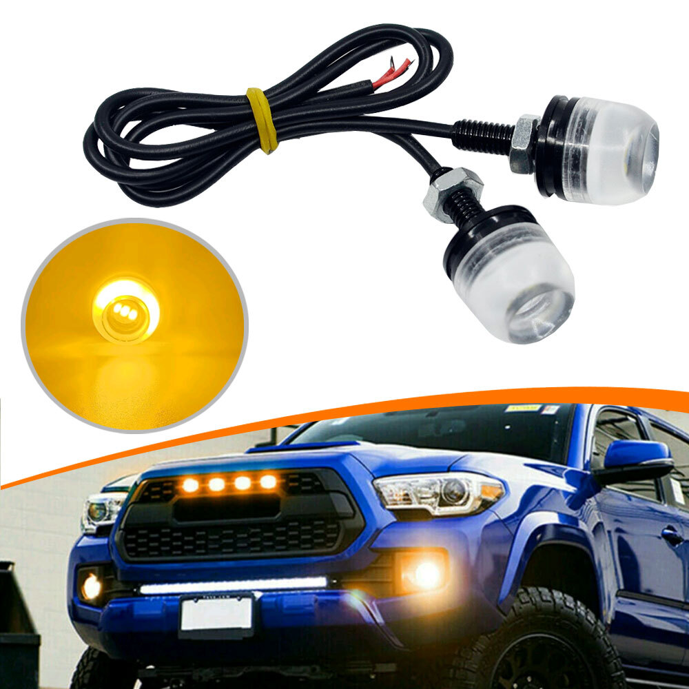 2x SMD LED Motorcycle License Plate Light with Bolt Screw Turn Signal Lamp