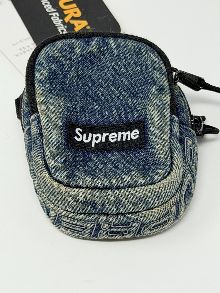 Supreme denim shoulder bag
